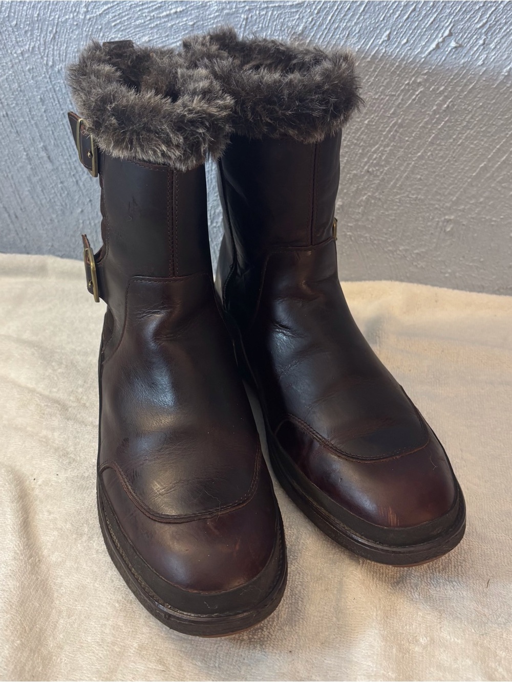 Merrell Womens Tremblant Ezra Waterproof Faux Fur Leather Boots SZ 9 Leather